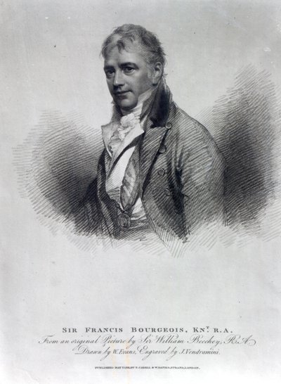 Sir Francis Bourgeois, after a drawing by W. Evans, engraved by J. Vendramini by William Beechey